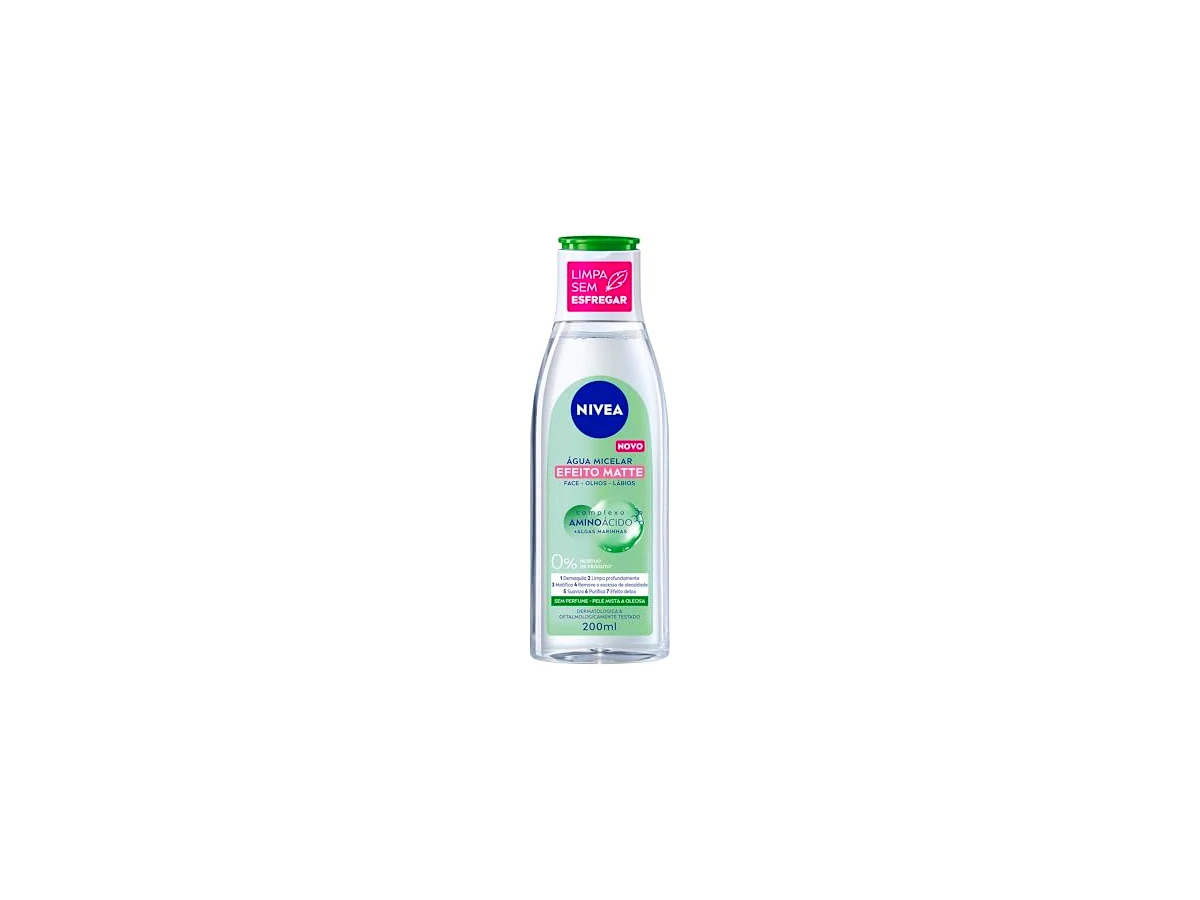 Revisão NIVEA MicellAIR Água Micelar Solução de Limpeza 7 em 1 Efeito Matte: controle de brilho acessível e sem perfume para o dia a dia