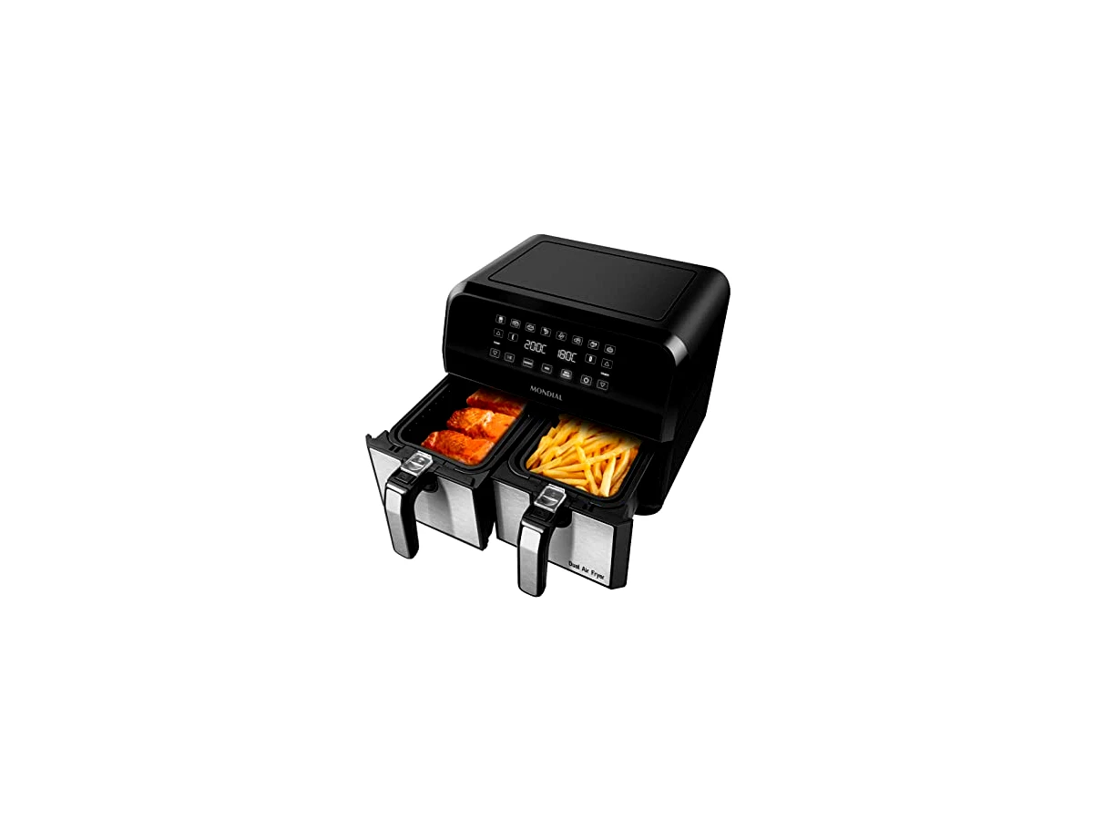 Revisão Mondial Dual Air Fryer 8L AFD-01-BI: a melhor solução para não deixar o prato principal esfriar