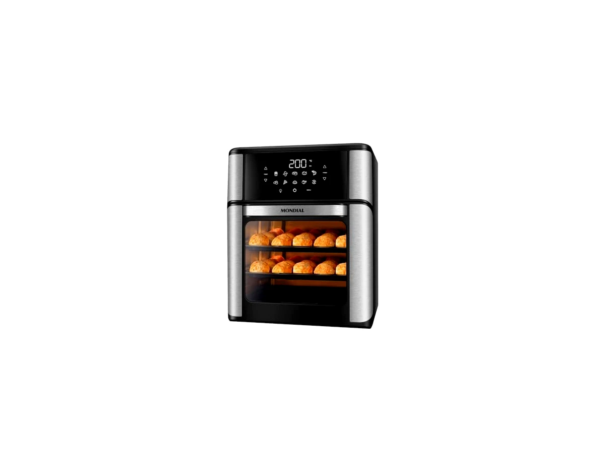Revisão Fritadeira Elétrica sem Óleo Air Fryer Forno Mondial Oven 12L AFO-12L-BI: A melhor opção para refeições completas em andares