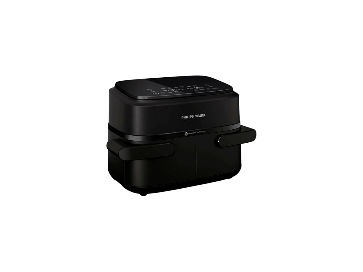 Revisão Fritadeira Airfryer Philips Walita Série 1000 Duplo Cesto 7,1L Preta (NA150/00): a solução inteligente para almoços sincronizados