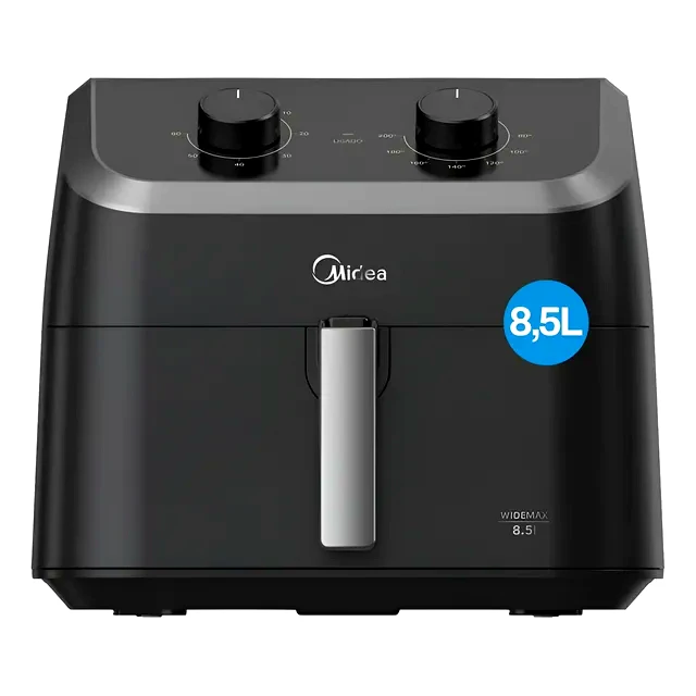 Revisão Fritadeira Air Fryer Midea 8,5L 1900W Wide Max Cyclone: o cesto largo que muda a regra do jogo para porções grandes