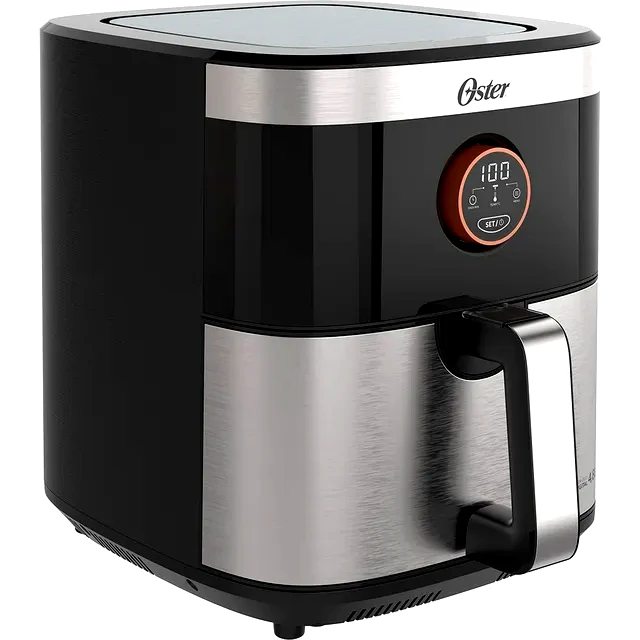 Revisão Fritadeira Air Fryer Oster 4,8L OFRT660: a união de elegância em inox, amplo espaço e operação silenciosa