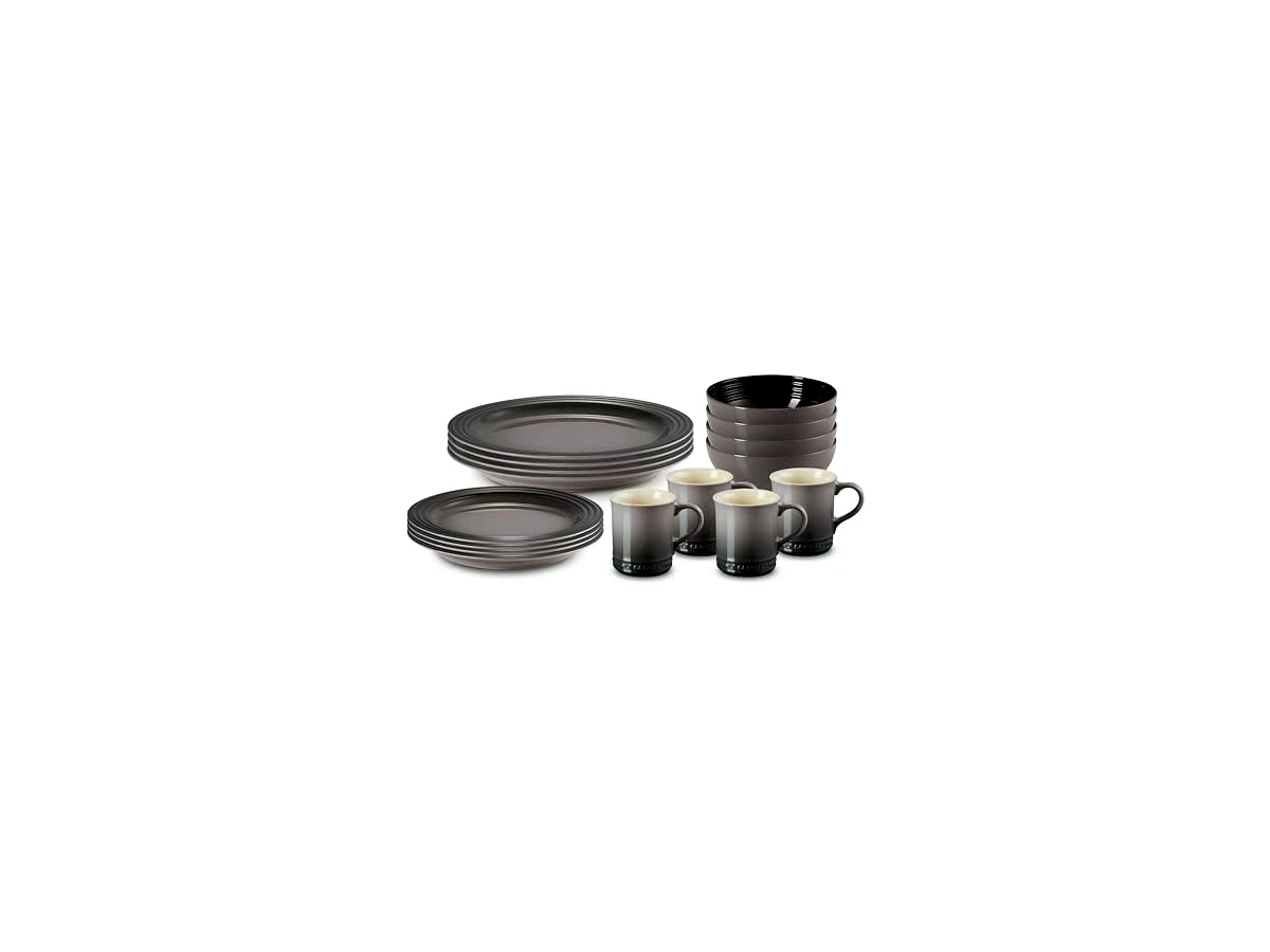 Revisão Le Creuset Conjunto de louça de grés, 16 peças, Ostra: durabilidade incomparável para quem pode investir no mais alto padrão