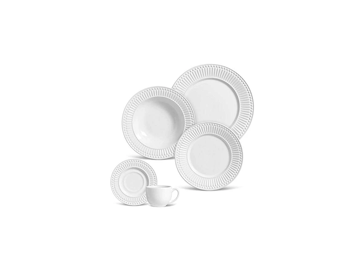 Revisão Porto Brasil Aparelho de Jantar 30 Peças Roma Branco: o básico elegante, mas que exige cuidado no micro-ondas
