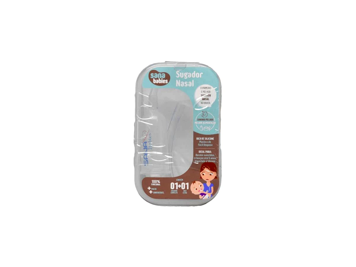 Aspirador Nasal de Sucção Sana Babies com Sistema de Válvula de Segurança
