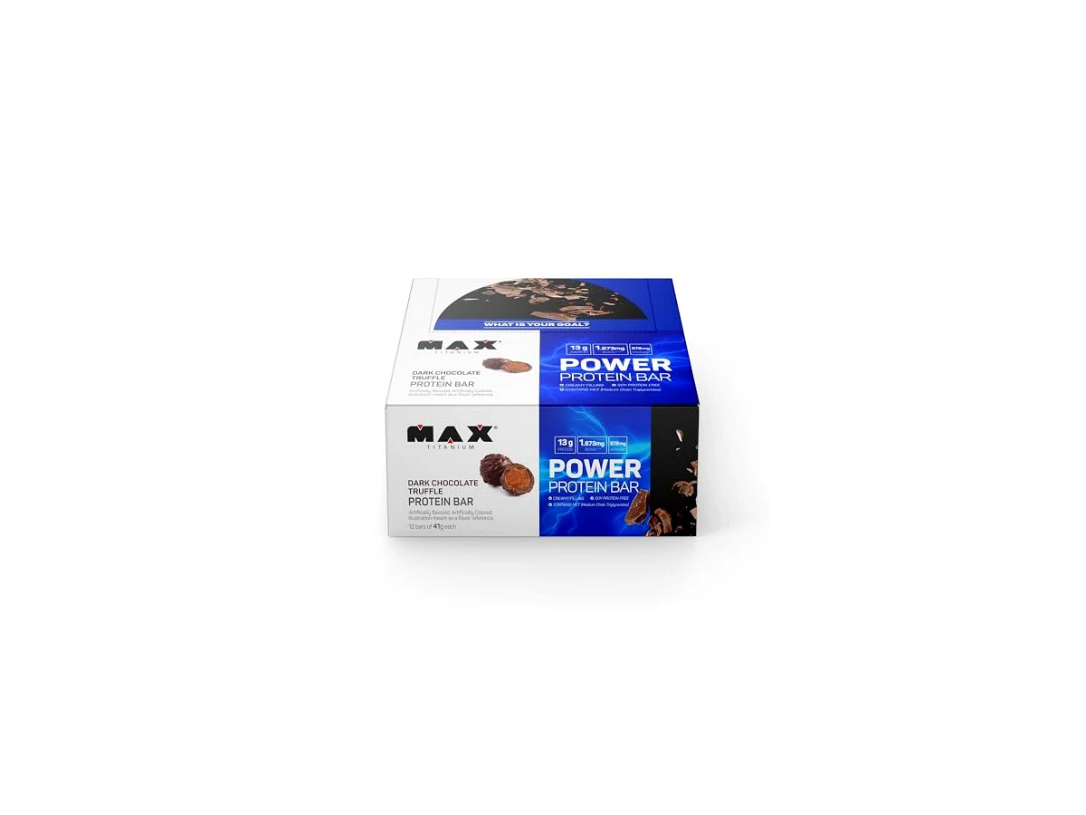 Revisão Power Protein Bar Sabor Dark Chocolate Truffle Zero Açúcar (41g) - Max Titanium: o fim do sabor enjoativo nas dietas