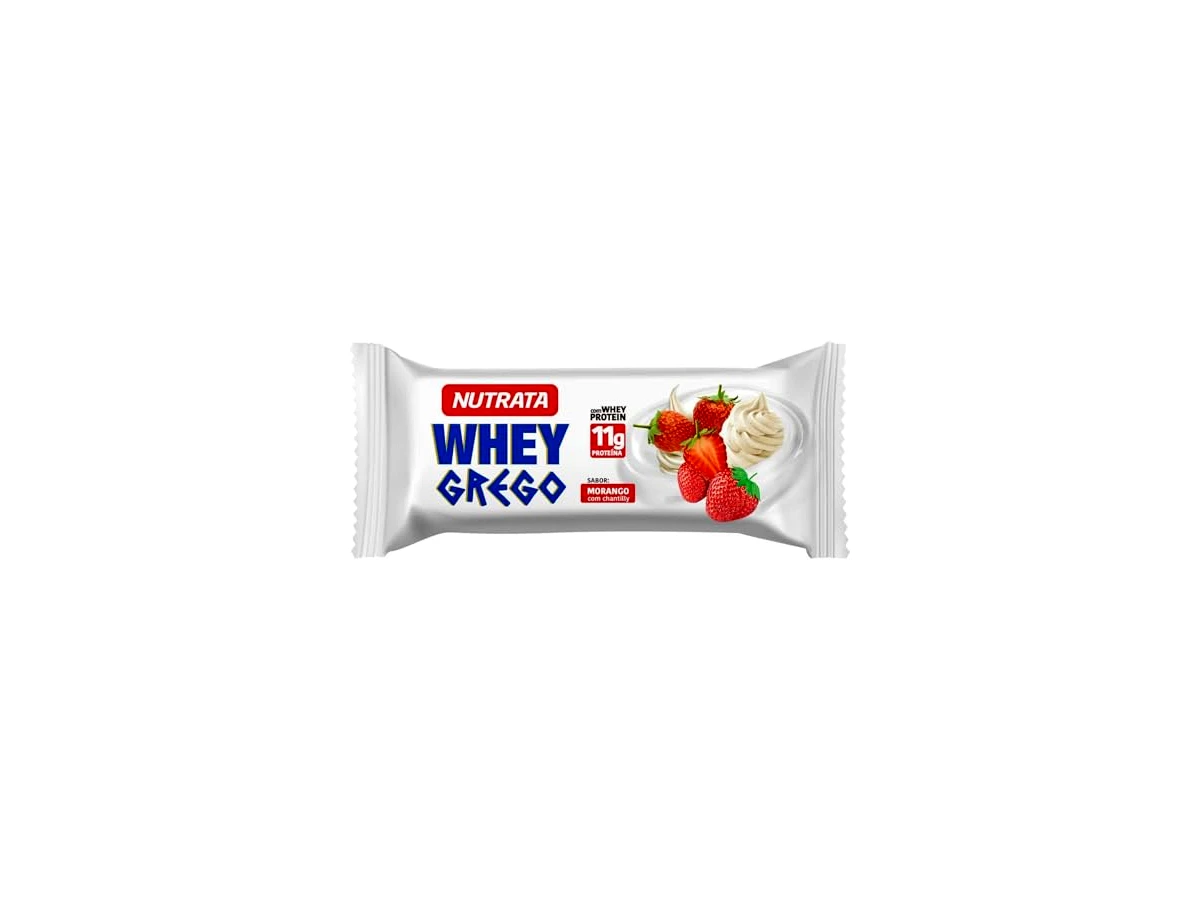 Revisão Nutrata Whey Grego Bar Zero Adição de Açúcar - Sabor Morango com Chantilly (40g): a escolha premium para conforto gástrico e digestão ultraleve