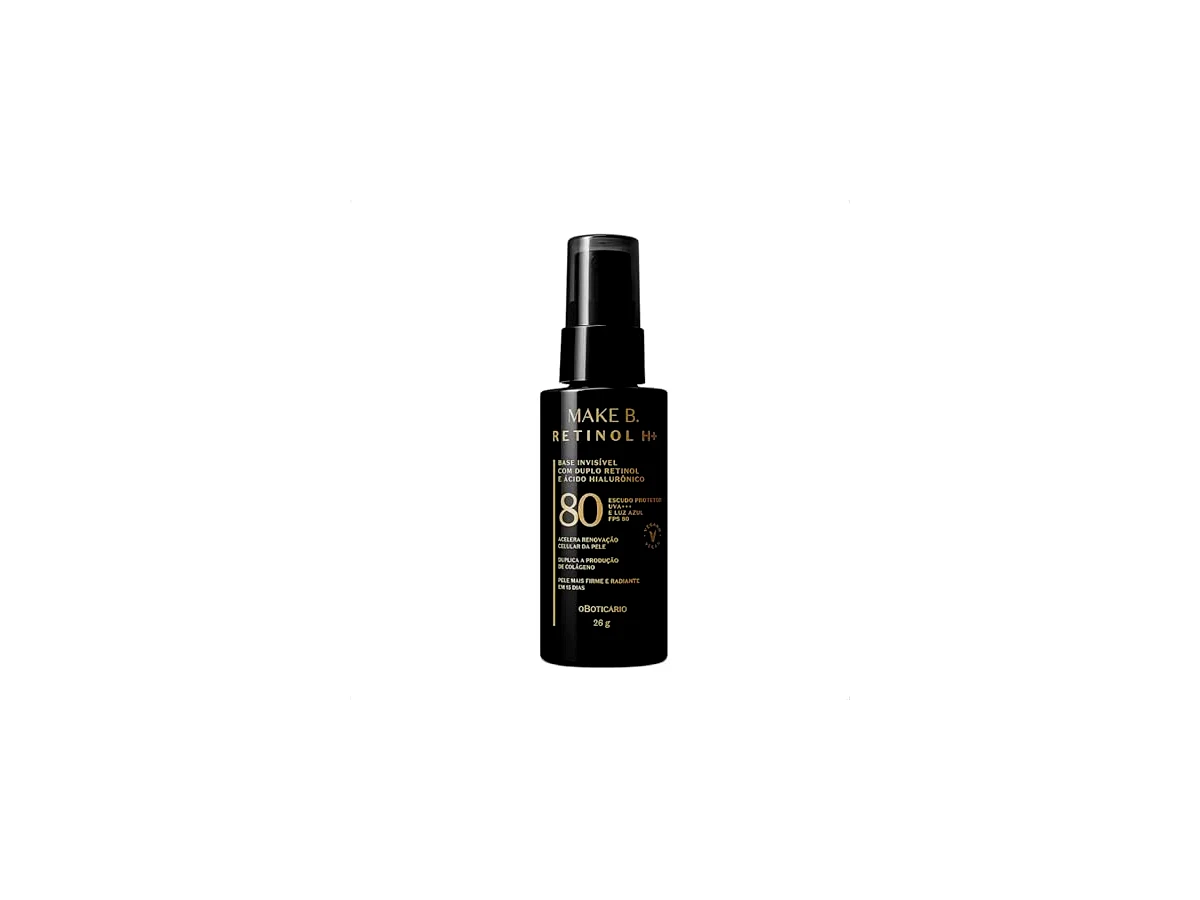 Revisão Base Líquida Make B. Retinol H+ FPS 80 O Boticário: O ápice do tratamento antissinais na maquiagem nacional