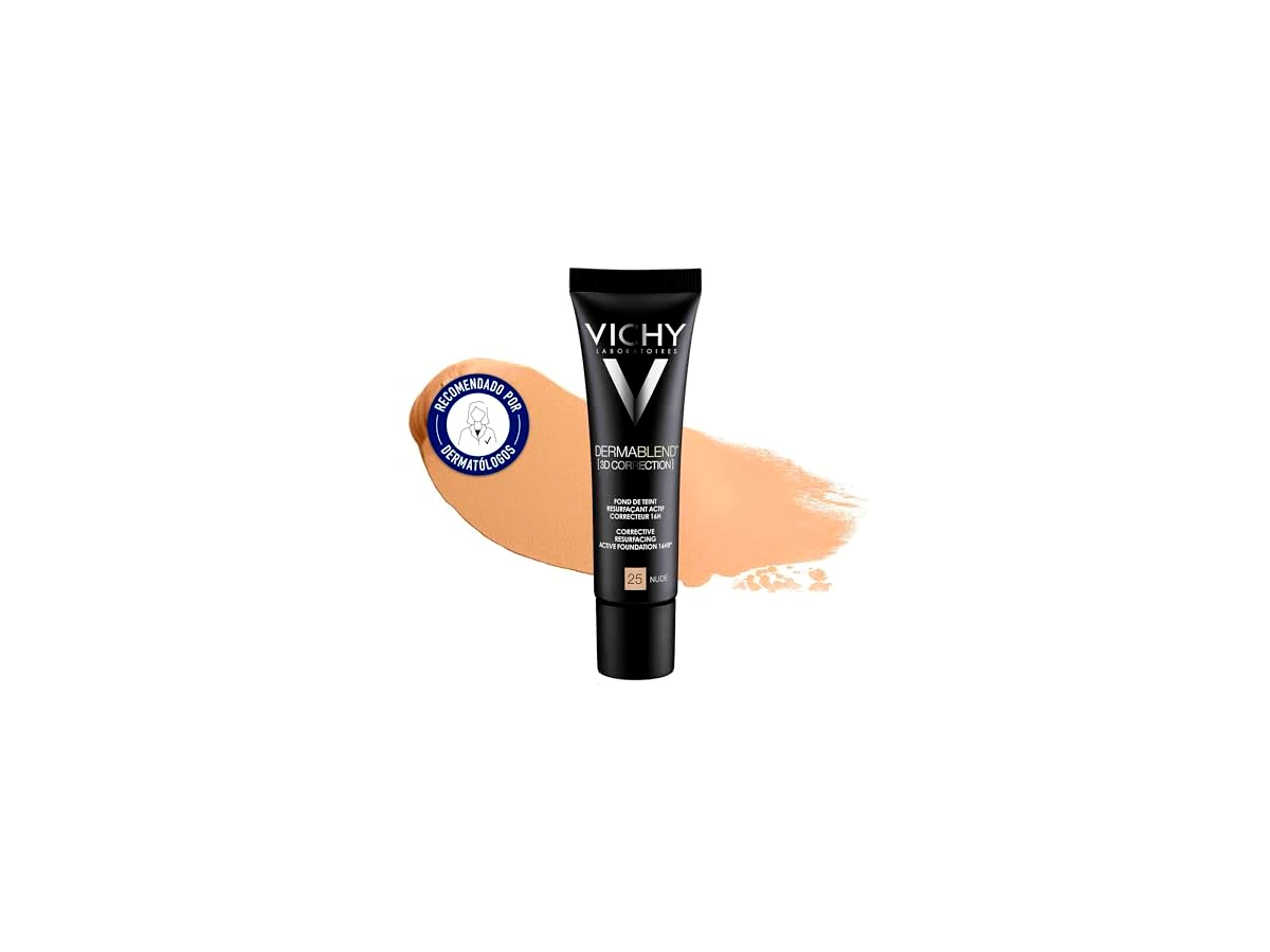 Revisão Base Corretiva Vichy Dermablend 3D Correction FPS 25: a melhor opção para camuflar manchas e nivelar texturas de acne