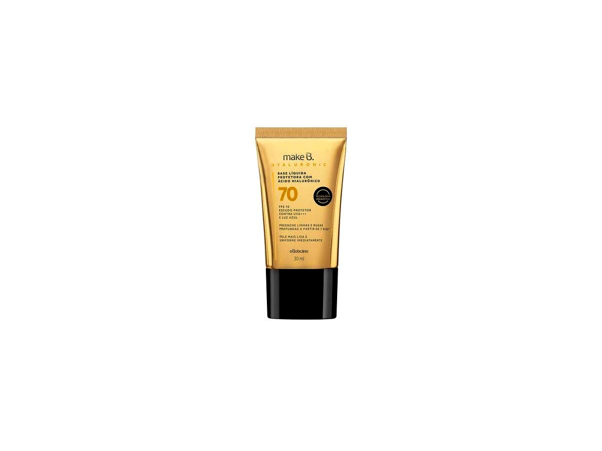 Revisão Make B. O Boticário Base Líquida Protetora Hyaluronic FPS 70: A melhor proteção solar diária com ação preenchedora