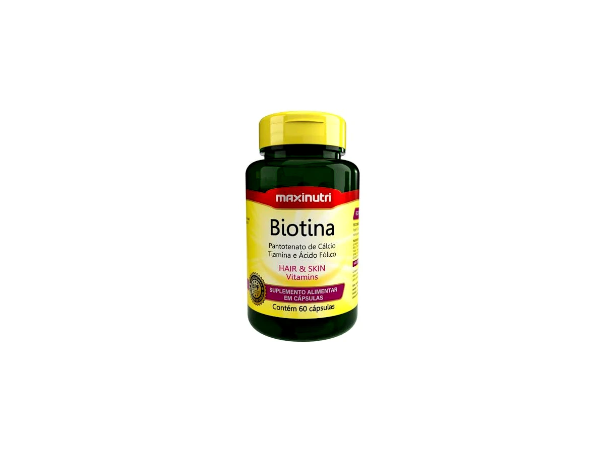 Revisão Biotina 900mcg Maxinutri Suplemento Alimentar 60 Cápsulas: manutenção básica e alta segurança para peles acneicas