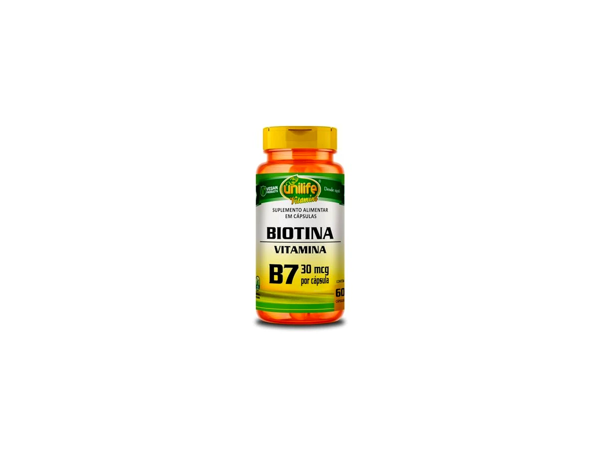 Revisão Biotina Vitamina B7 45mcg 60 Cápsulas Veganas - Unilife Vitamins: o básico bem feito para manutenção diária