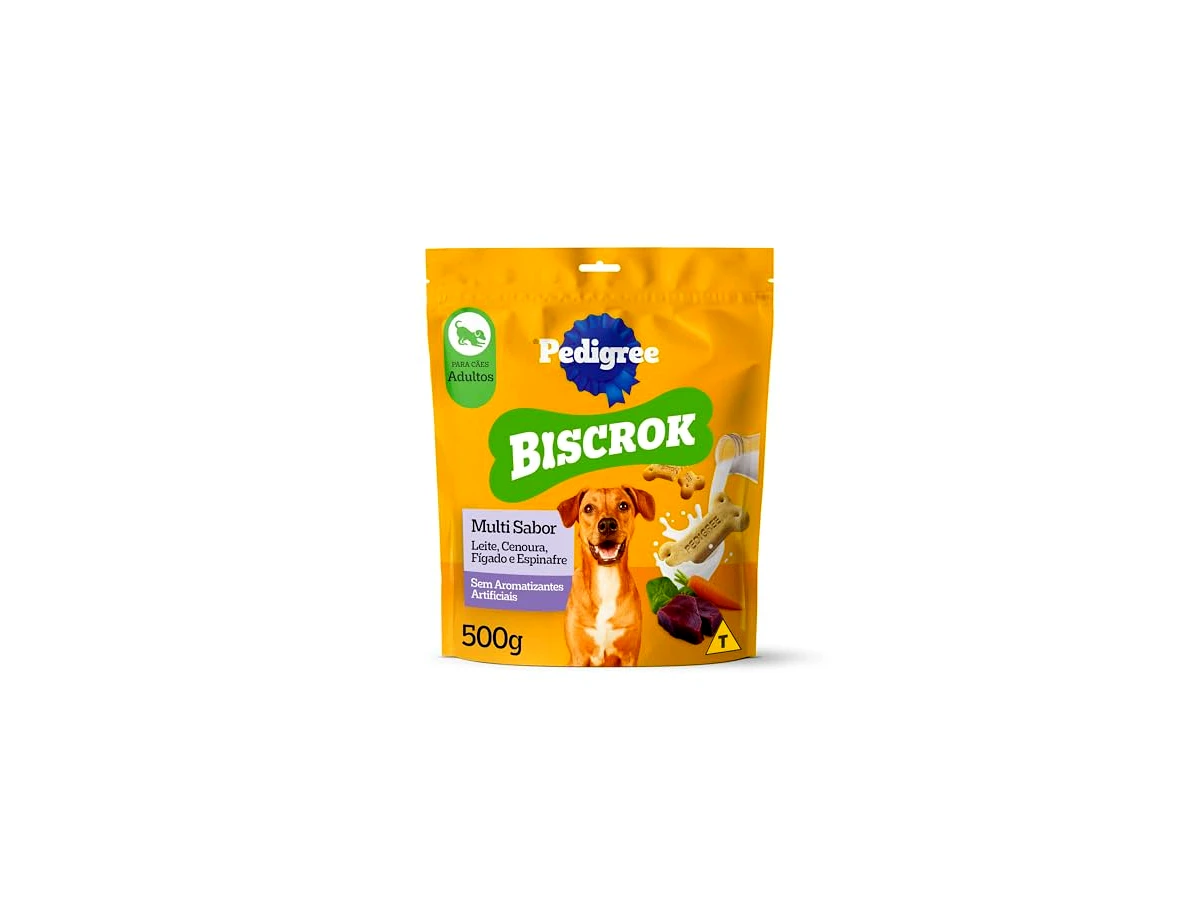 Revisão Biscoito Pedigree Biscrok Para Cães Adultos Multi, 500 g: volume e economia para a rotina sem restrições