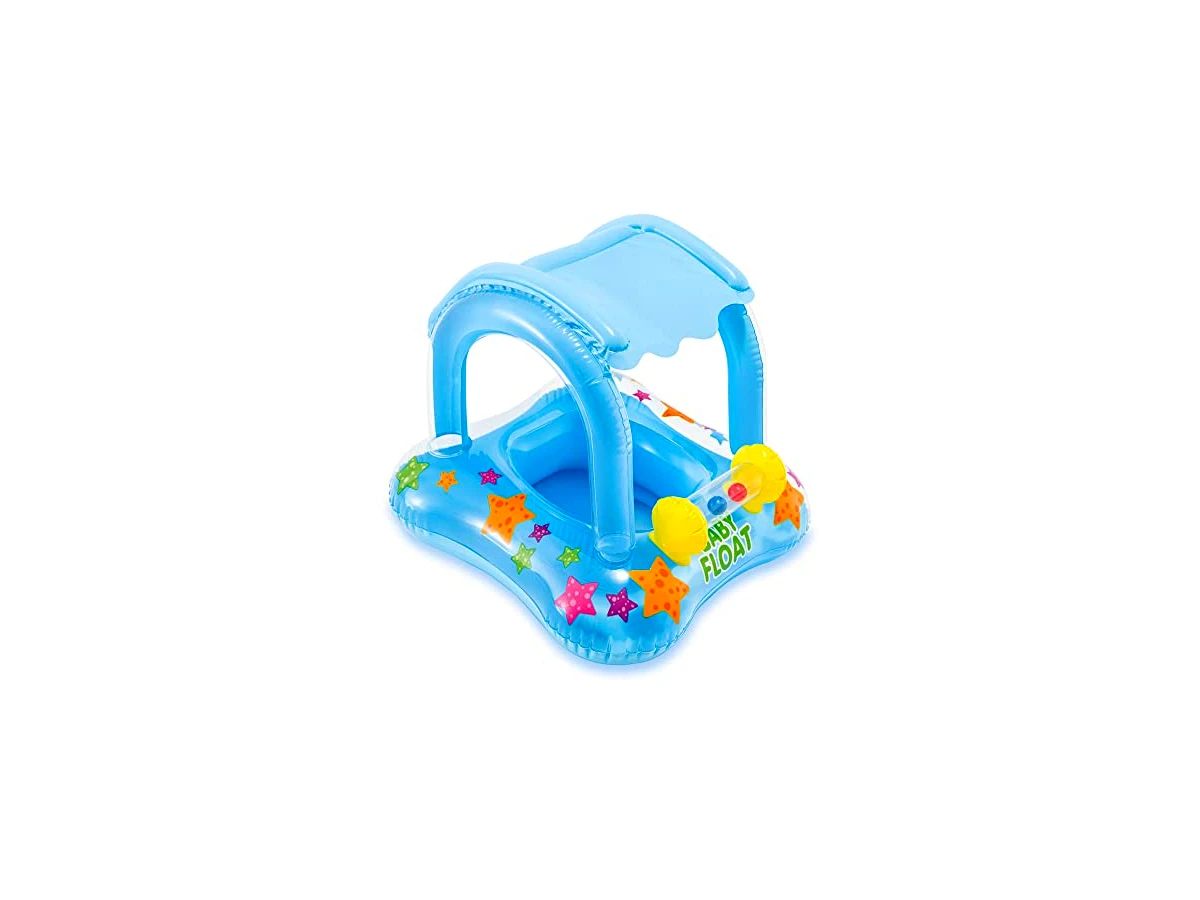 Revisão Boia Bote Infantil com Cobertura Intex Baby Float Modelo #56581: proteção solar e estabilidade para os primeiros dias na água