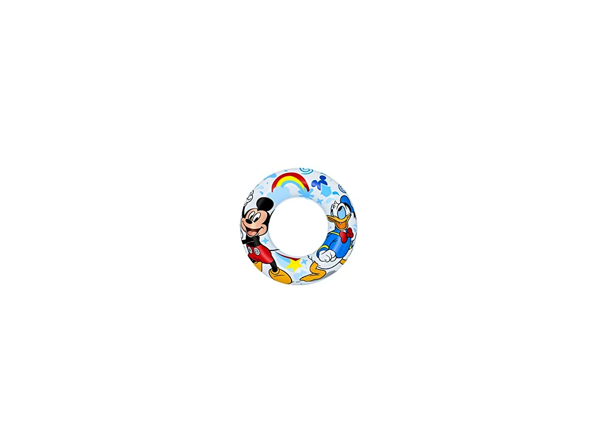 Revisão Boia Circular Disney Mickey Mouse 56cm Bestway Modelo #91004: um incentivo lúdico que exige supervisão constante