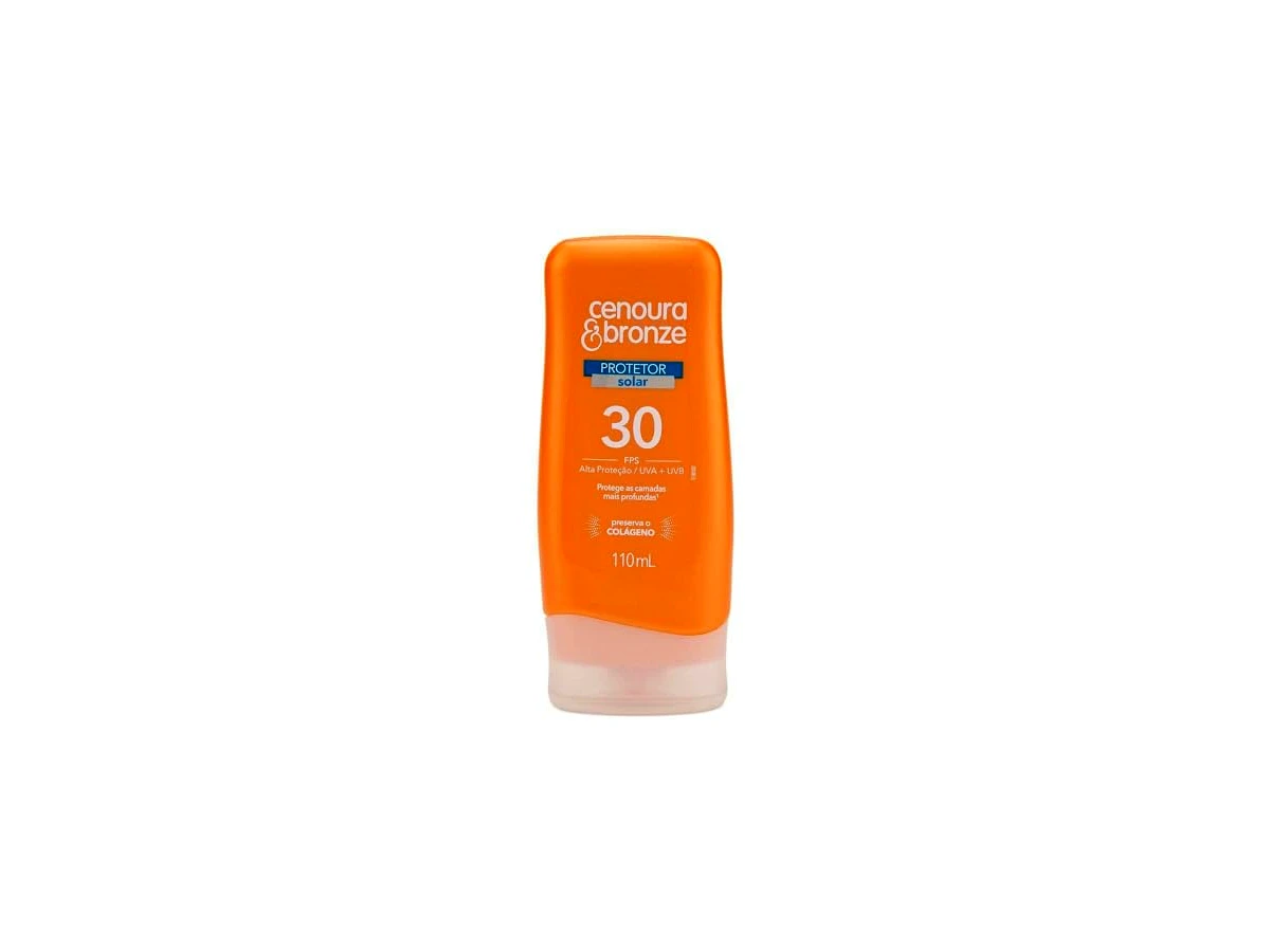 Revisão Protetor Solar e Bronzeador Cenoura & Bronze Loção FPS 30 110ml: proteção com toque seco ideal para viagens curtas