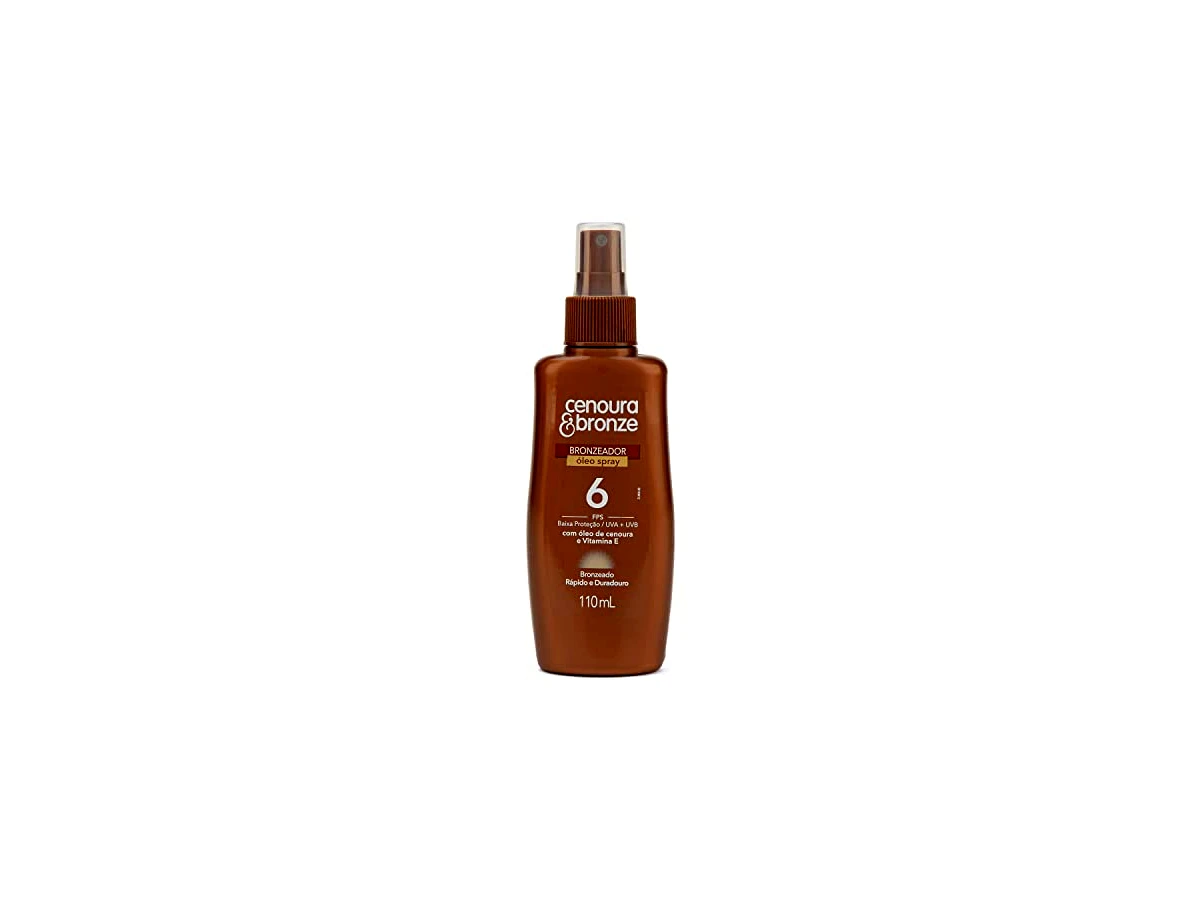 Revisão Óleo Bronzeador Spray Cenoura & Bronze Efeito Dourado FPS 6 110ml: o rei do brilho instantâneo, mas que exige cuidado nas bordas do biquíni