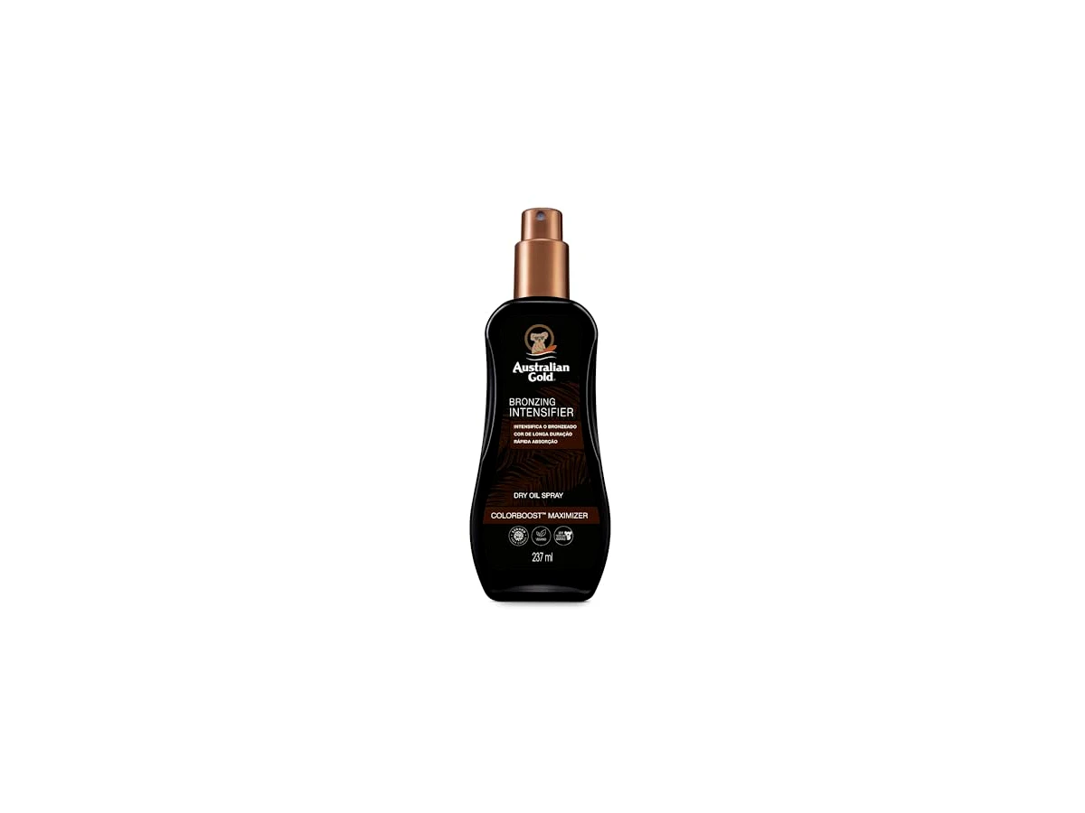 Revisão Australian Gold Intensifier Dry Oil Spray (237ml): O rei da marquinha rápida para peles morenas, mas que exige protetor solar