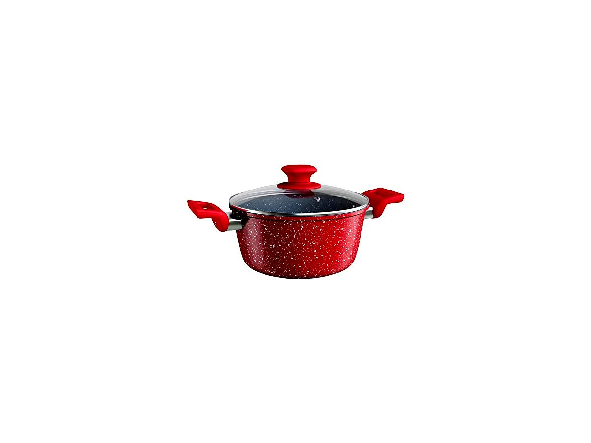 Revisão Caçarola Euro Home ColorStone com Tampa de Vidro 22 cm 4L Cor Volcano (Ref: ALU8600-VO): a melhor escolha antiaderente para a rotina ágil