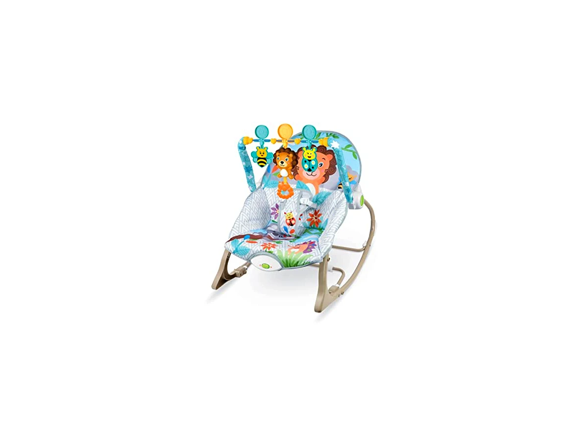 Revisão Maxi Baby Cadeira de Descanso e Balanço Funtime Leão (com cinto 3 pontos e brinquedos): um investimento baixo para anos de uso