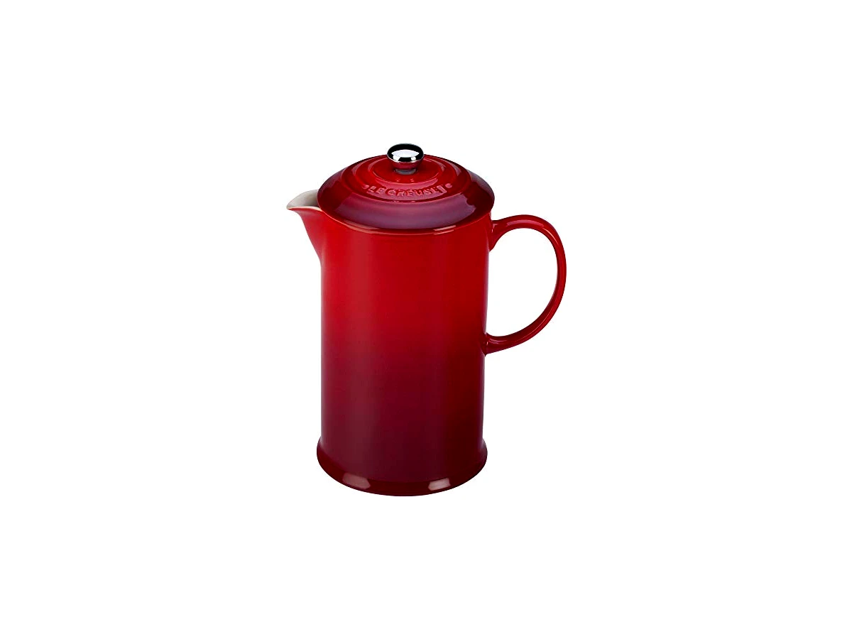 Revisão Le Creuset Prensa Francesa em Cerâmica 1 Litro (Cor Cerise/Vermelho): o charme da cerâmica para mesas prolongadas