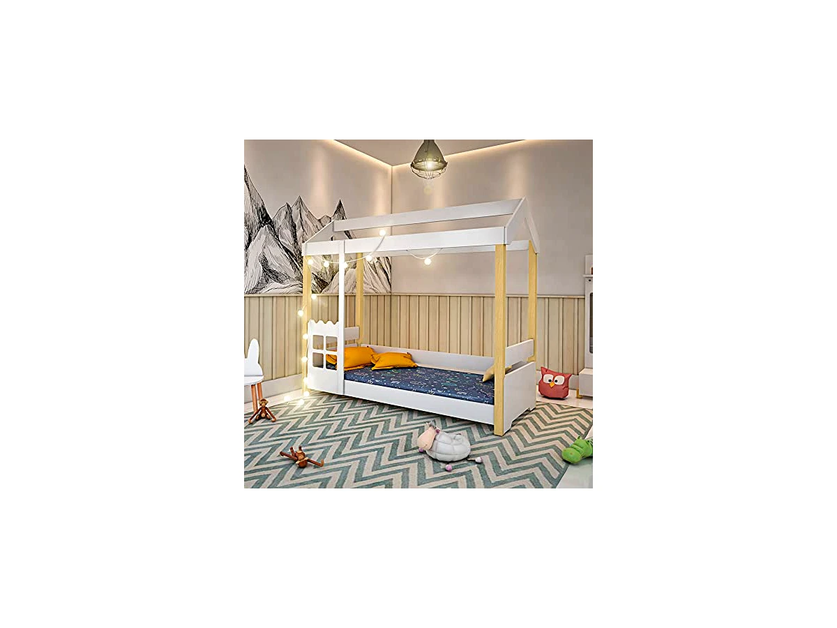 Revisão Cama Infantil Montessoriana com Grade Branca Laura: a escolha lúdica com LED integrado e limpeza facilitada