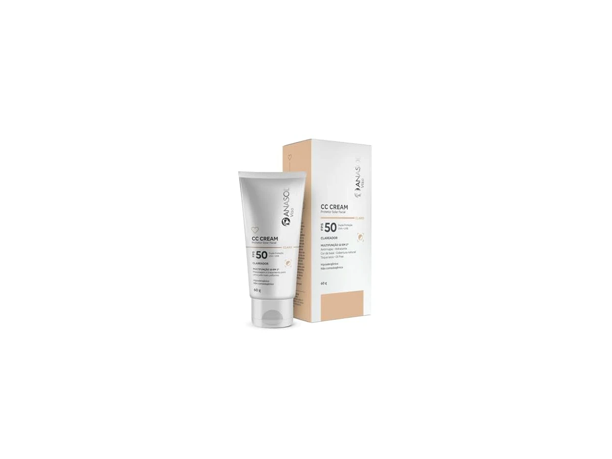 Revisão Anasol CC Cream Facial FPS 50 Protetor Solar com Cor Tom Claro: proteção de alto nível e toque seco por um preço imbatível