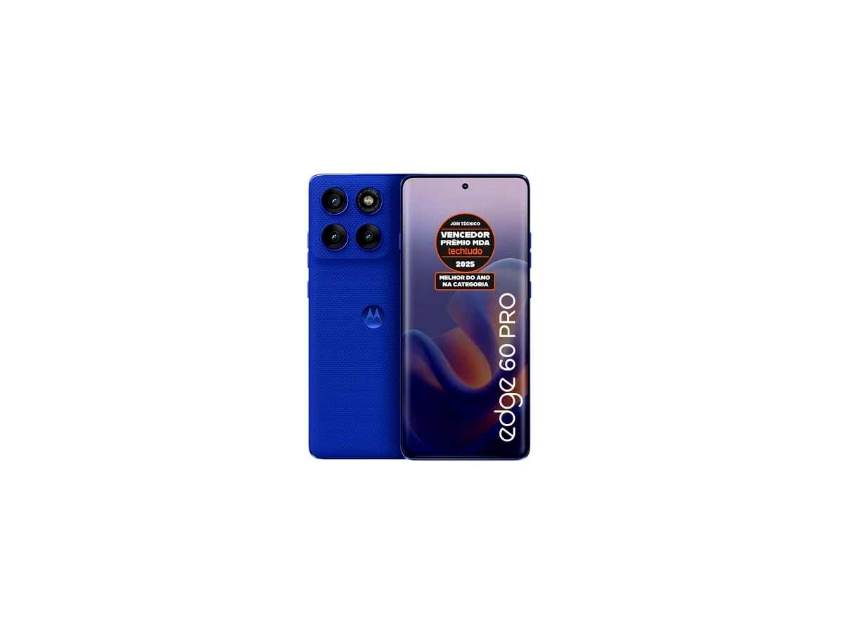 Smartphone Motorola Edge 60 PRO 5G - 256GB 24GB (12GB RAM+12GB Ram Boost) Tela Quad-Curve moto AI 50MP Sony Camera ultrarresistencia militar IP68 + IP69 - Azul Marinho