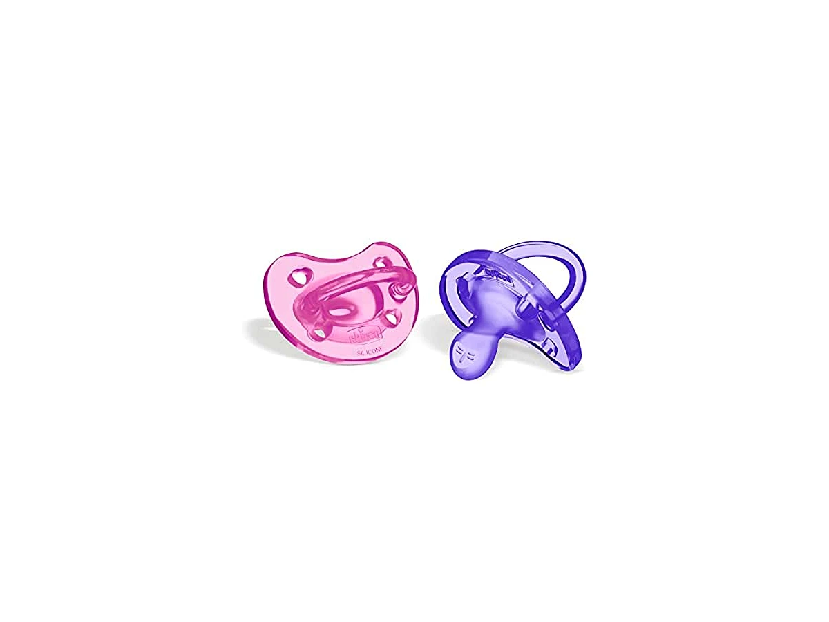 Chupeta Chicco Physio Soft 100% Silicone Ortodôntica (0-6 Meses) Transparente - Ref 02221.11