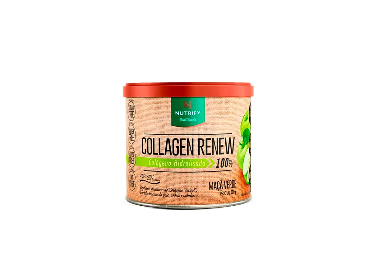 Revisão Collagen Renew Nutrify com Verisol e Ácido Hialurônico Sabor Maçã com Canela 300g: A porta de entrada ideal para a firmeza da pele