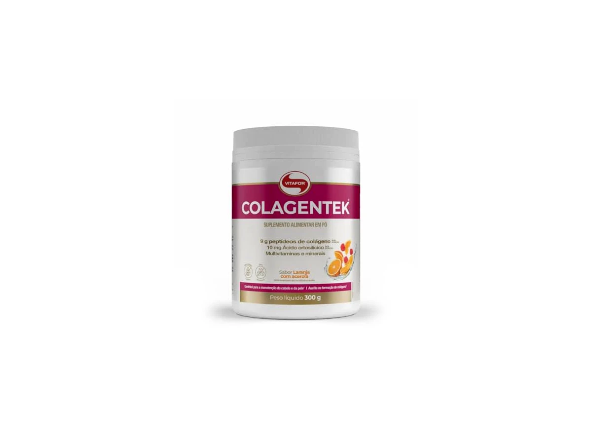 Revisão Vitafor Colagentek Colágeno Hidrolisado Sabor Laranja com Acerola - Pote 300g: o melhor combo de vitaminas e sustentação da pele