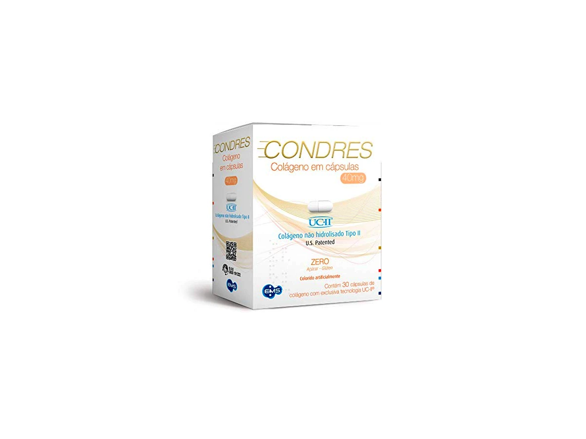 Revisão Condres Colágeno Não Hidrolisado Tipo II 40mg 30 Cápsulas - EMS: o básico bem feito e de alta confiabilidade