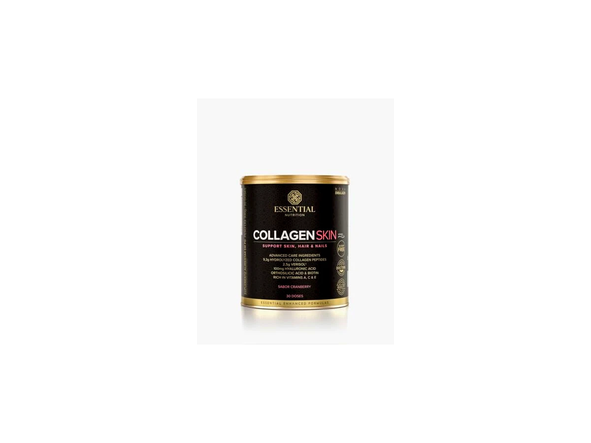 Revisão Essential Nutrition Collagen Skin Peptídeos de Colágeno com Verisol Sabor Cranberry (Lata 330g): a escolha mais completa para estética facial