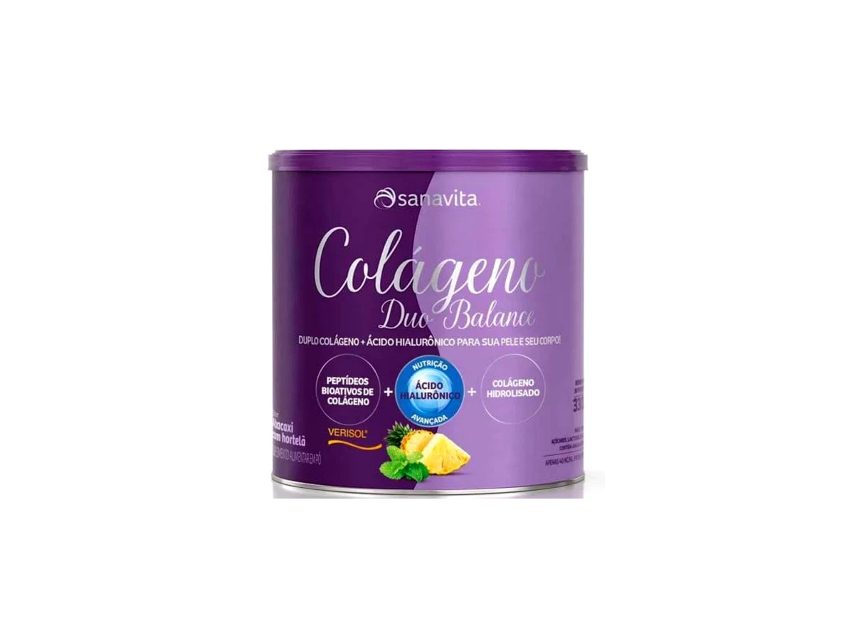 Revisão Colágeno Verisol + Ácido Hialurônico e Vitamina C Sabor Abacaxi com Hortelã 300g - Sanavita: O equilíbrio inteligente entre estética e saúde articular