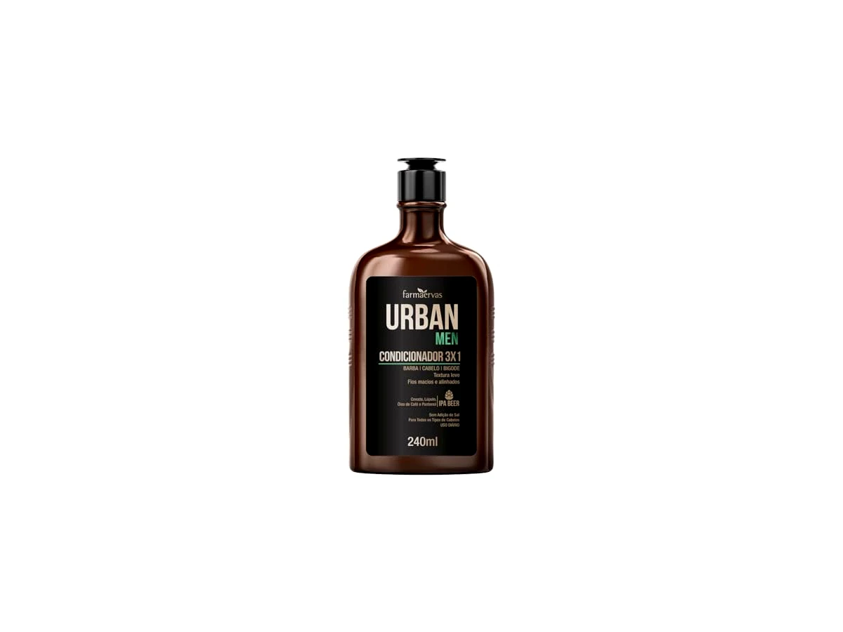 Urban Men Condicionador Cabelo e Barba com Extrato de Lúpulo