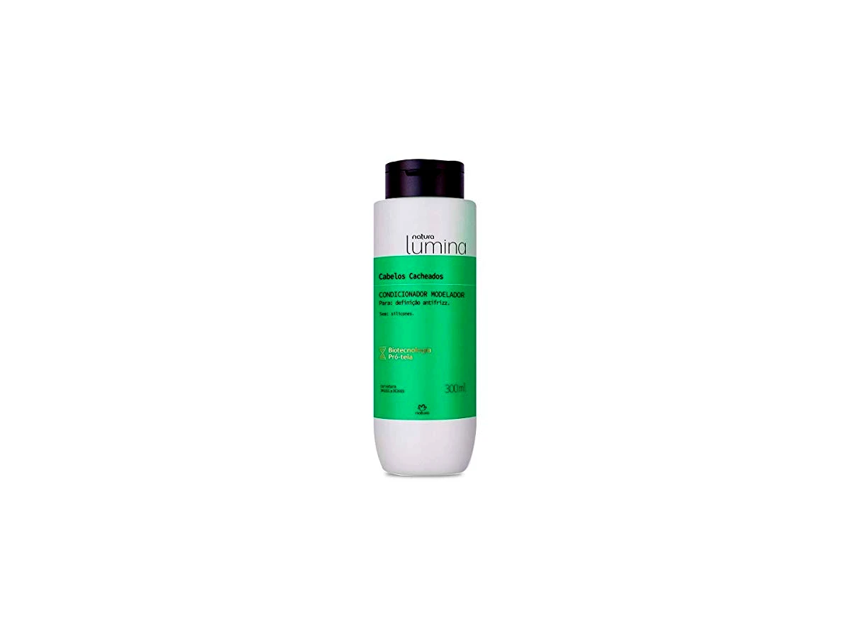 Revisão Condicionador Modelador Natura Lumina Cabelos Cacheados 300ml: ótimo para controle de frizz em cachos soltos, mas exige a linha completa