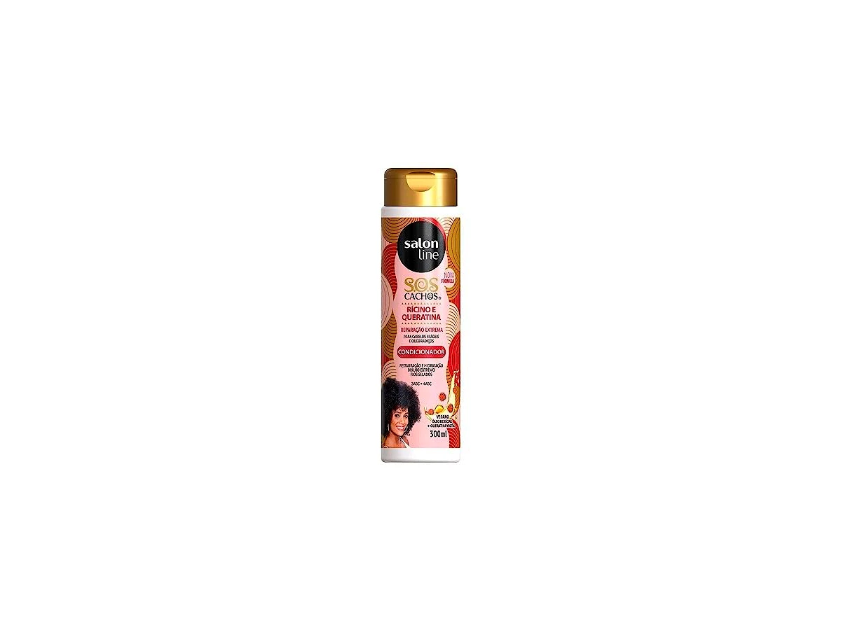 Revisão Condicionador Salon Line S.O.S Cachos Rícino e Queratina Reparação Extrema 300ml: tratamento potente e barato, mas que exige cautela no uso diário