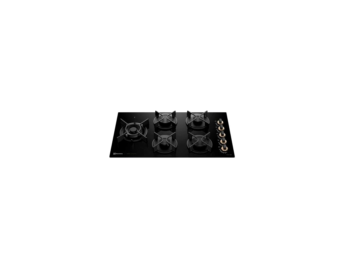 Revisão Cooktop a Gás 5 Bocas Electrolux Pro Series com Mesa de Vidro Preto e Chama Precisa (KE5PS): O melhor layout para panelas grandes e design premium