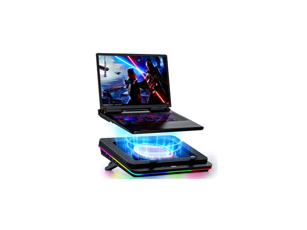 Revisão IETS Almofada de Resfriamento para Laptop Gt600 Rgb Equipada com Turbo-Ventilador Gigante(Diâmetro de 5,5") Espuma Selada para Laptop de Jogos com Resfriamento Rápido, Refrigerador para Laptop de 14,1: o fim definitivo do superaquecimento para gamers