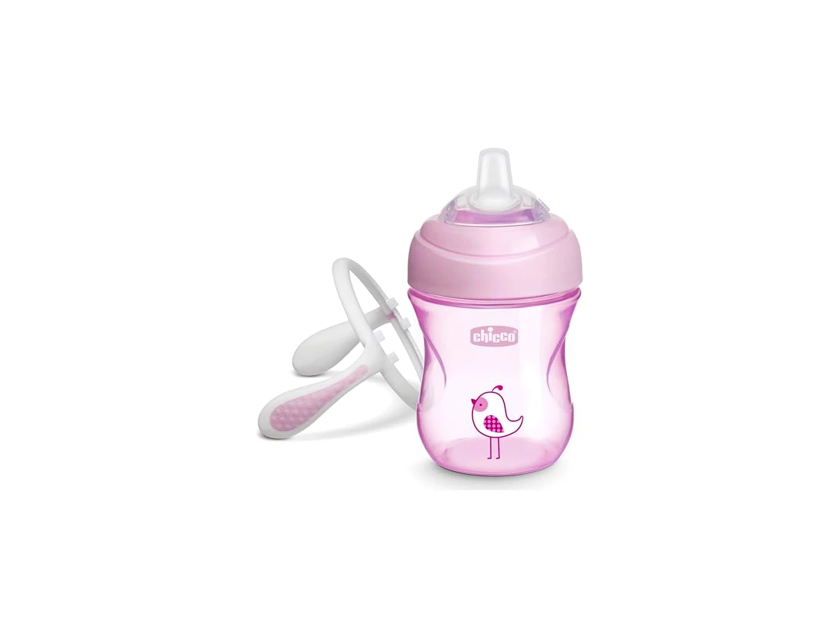 Copo de Transição Transition Cup com Bico de Silicone Extramacio e Sistema Antivazamento 200ml Chicco 06911