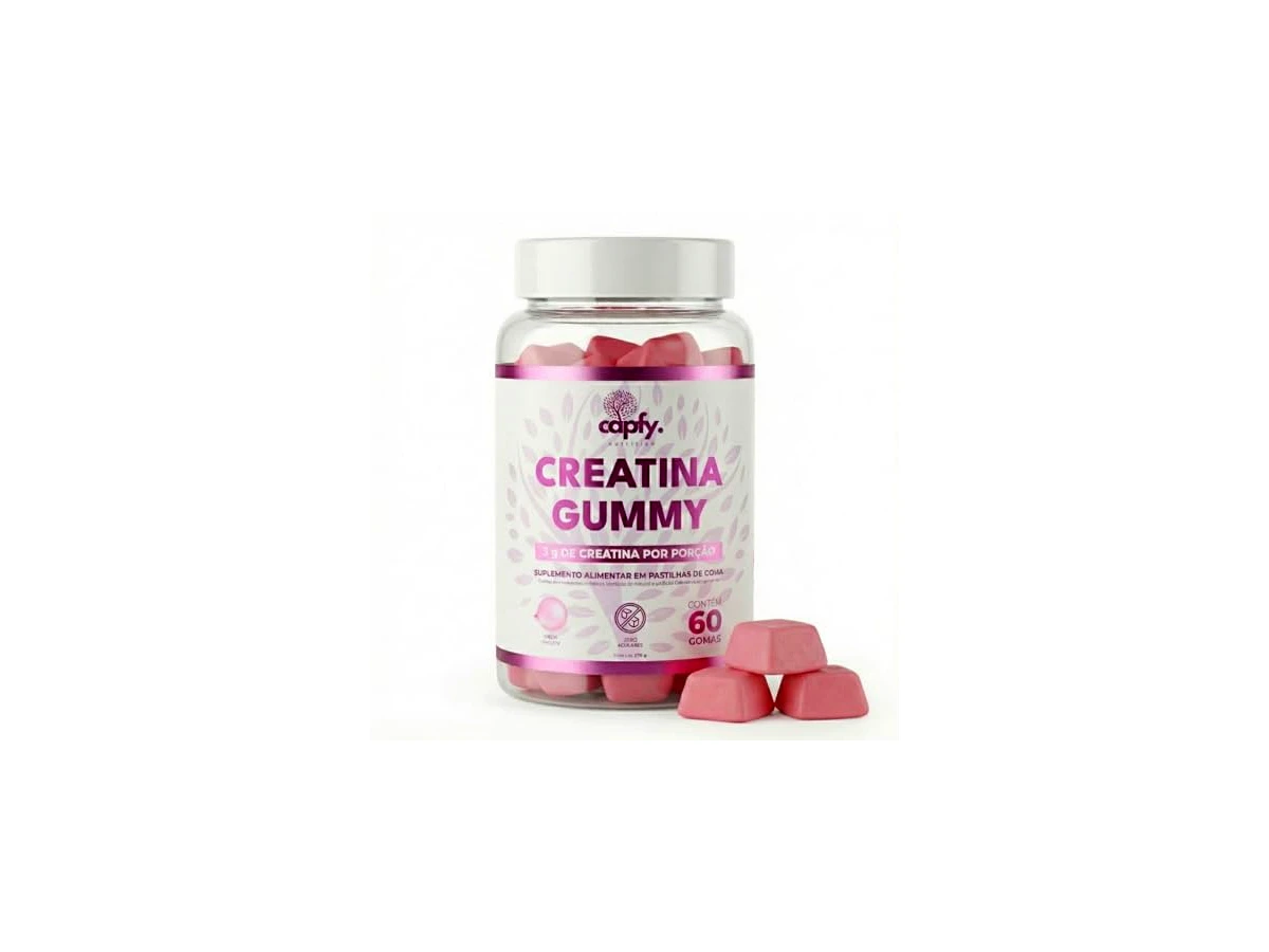 Revisão Creatina Gummy Zero Açúcar Sabor Chiclete 100% Pura 60 Gomas - Capfy Nutrition: a melhor forma de criar o hábito sem sofrer
