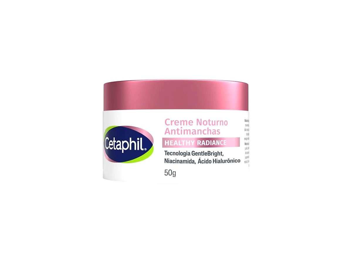 Revisão Cetaphil Healthy Radiance Creme Renovador Noturno Clareador Facial 50g: clareamento gentil e hidratação profunda para peles reativas