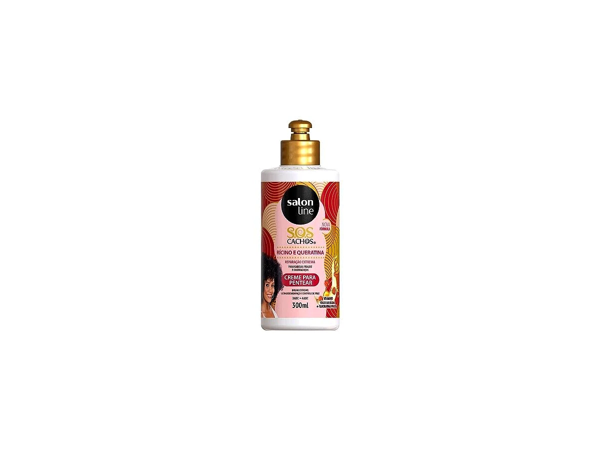 Revisão Creme para Pentear Salon Line S.O.S Cachos Rícino e Queratina Reparação Extrema 300ml: o fim do volume com foco na reconstrução pesada