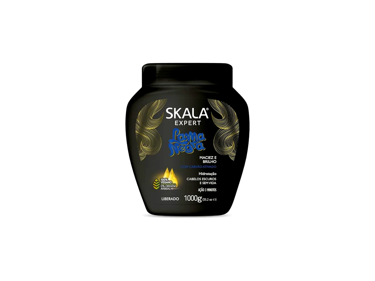 Revisão Skala Expert Lama Negra Creme de Tratamento 1000g: o melhor aliado para devolver o brilho espelhado aos cabelos escuros