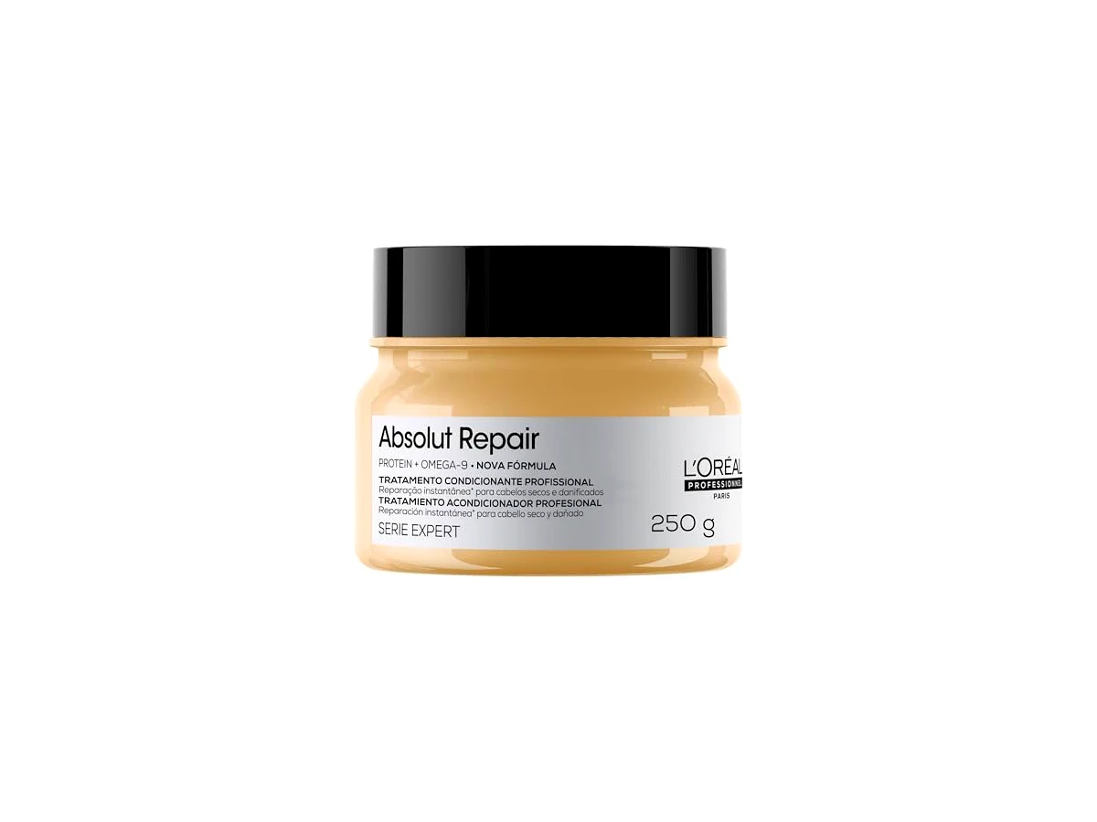 Revisão L'Oréal Professionnel Serie Expert Absolut Repair Máscara de Reparação Intensiva com Quinoa Dourada 250g: o melhor custo-benefício para reconstrução rápida