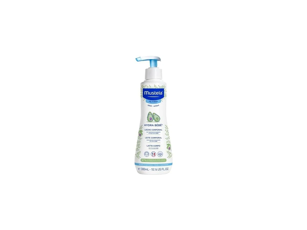 Revisão Mustela Hydra Bebê 300ml - Hidratante Infantil Corpo e Rosto - Feito com 97% de Ingredientes de Origem Natural e Hipoalergênico - Seguro Desde o Nascimento: hidratação premium e embalagem funcional para a rotina diária