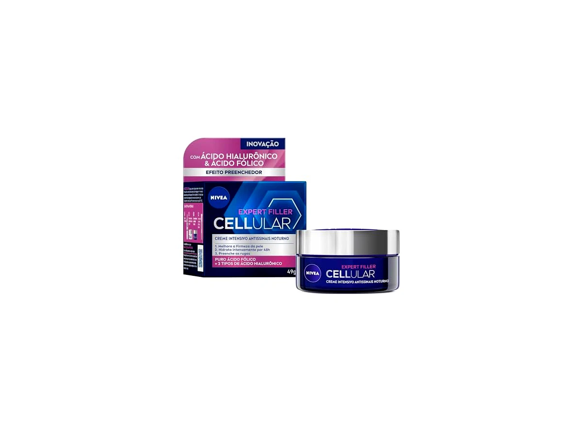 Revisão NIVEA Creme Facial Antissinais Noite Cellular Expert Filler (50ml): hidratação profunda e volume estrutural para peles maduras