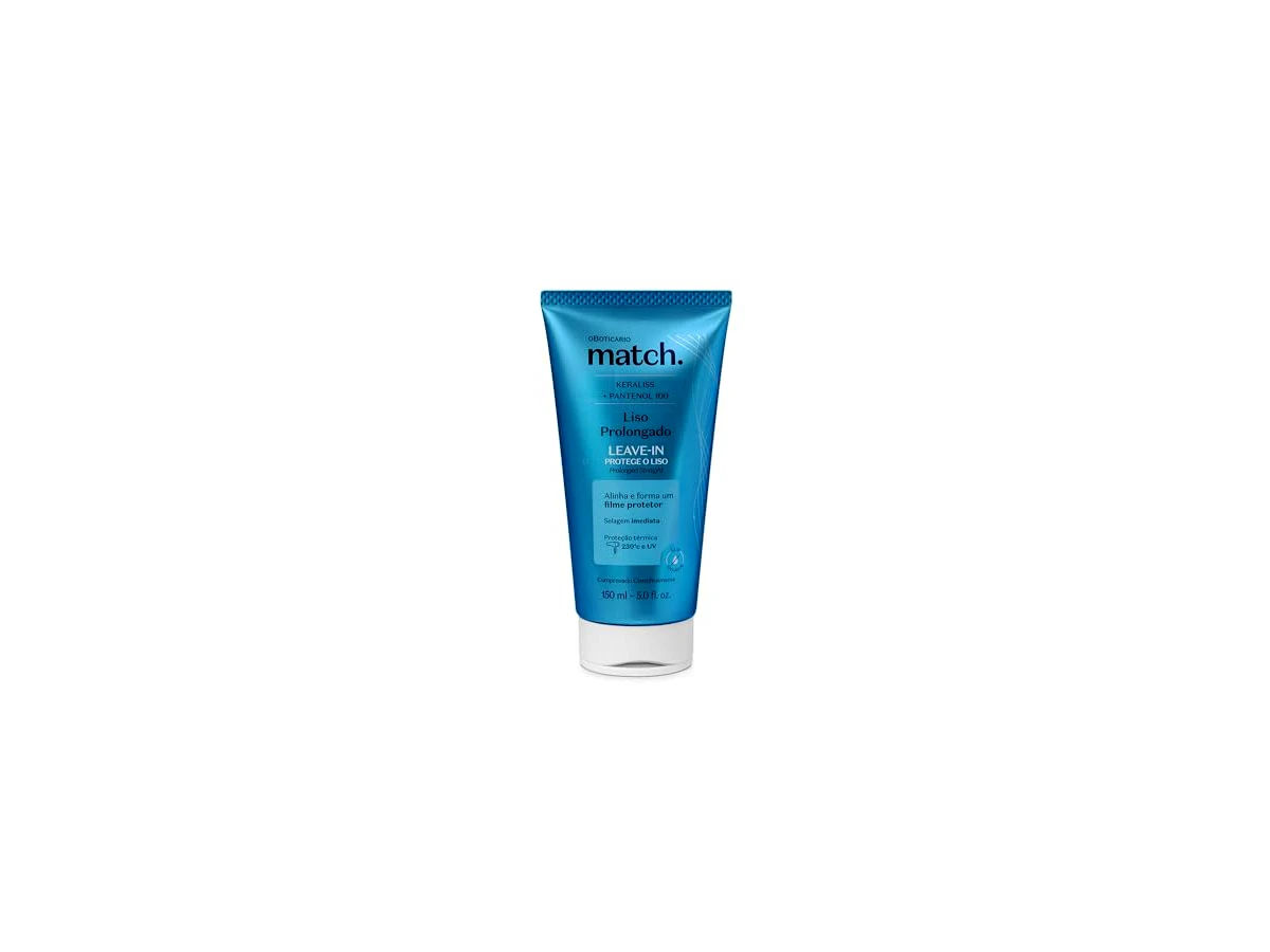 Revisão Leave-In Protege o Liso Match Liso Prolongado 150ml: blindagem diária dupla contra ferramentas de calor e sol