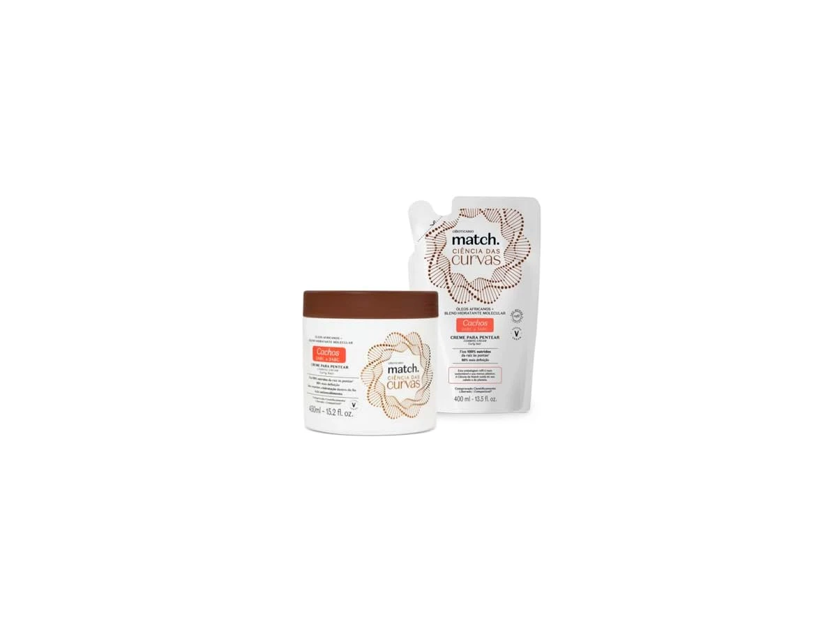 Revisão O Boticário Match Ciência das Curvas Creme de Pentear Cabelos Ondulados 300ml: nutrição profunda e controle de volume para fios espessos