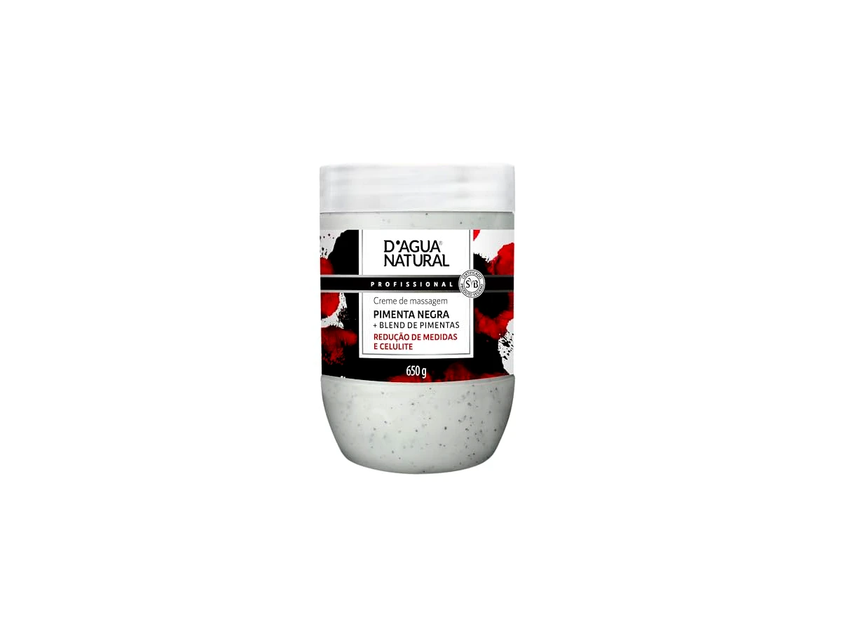 Revisão Creme de Massagem Termogênico Pimenta Preta D'Água Natural Anticelulite: o campeão do custo-benefício para massagens intensas